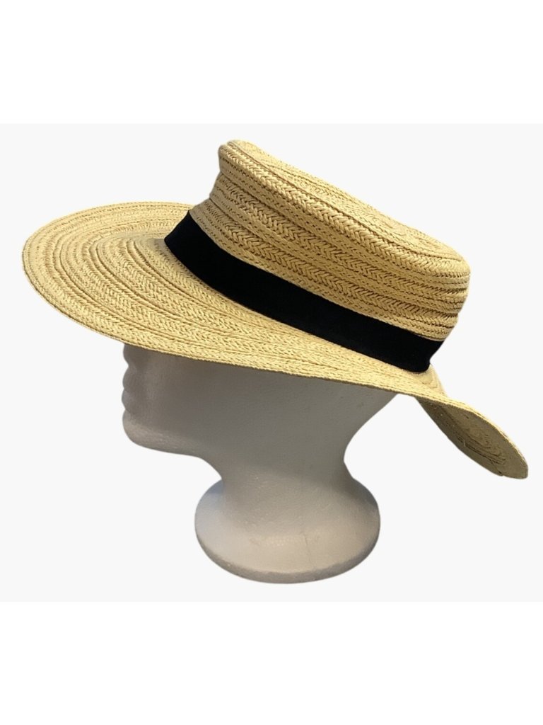 Universal Thread Straw Boarder Hat Ribbon Natural Black S/M 21" X 22.5" — image 7 of 8
